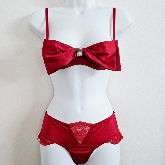 Victoria's Secret Other - 🆕️Victoria's Secret Dream Angels Wicked Unlined Bow Balconette Bra & Panty